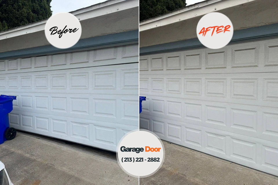 Before and after: garage door repair Collegeville, PA